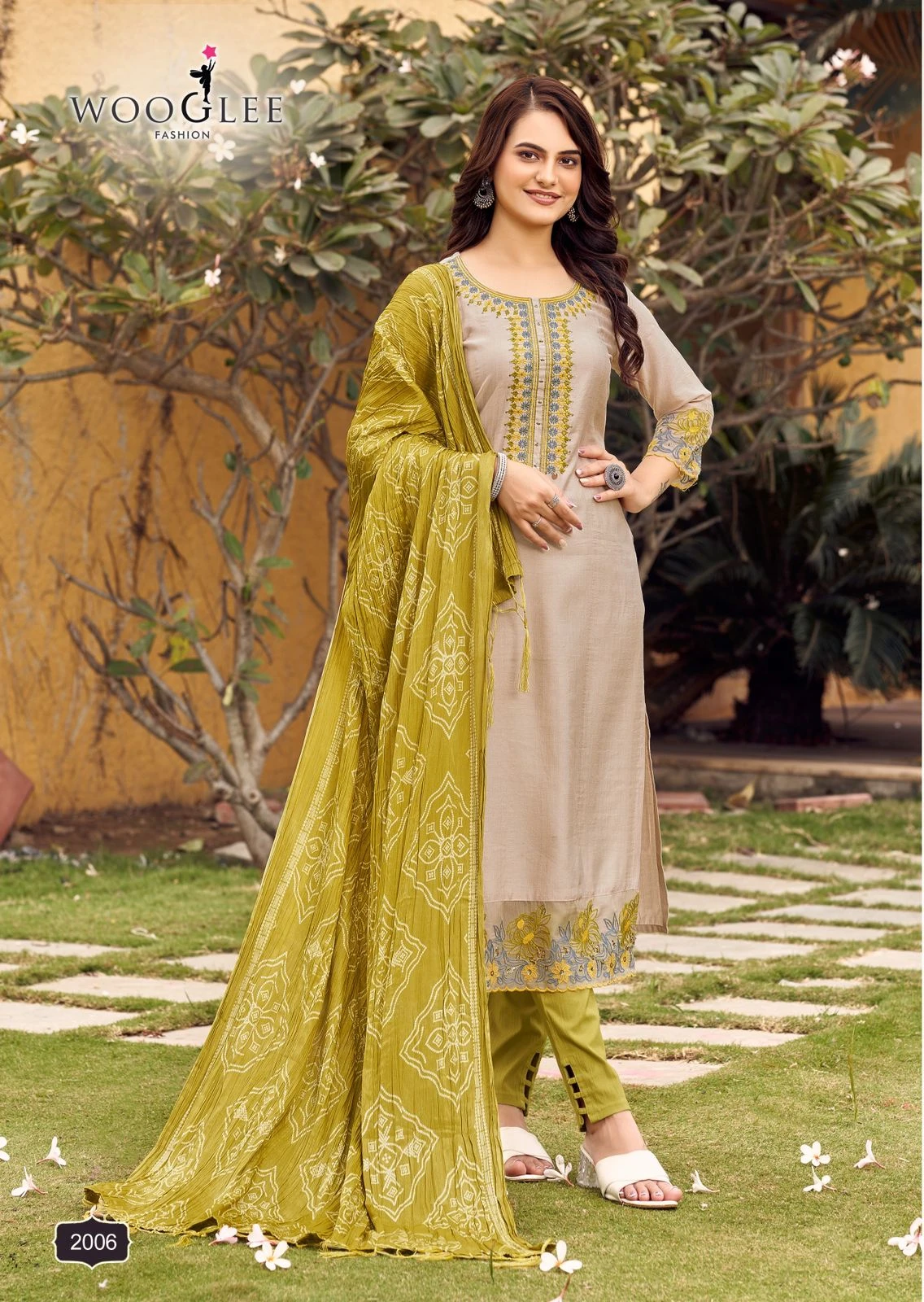 Wooglee Sagaai Viscose Weaving Wholesale Readymade Salwar Suit Catalog — Wholesale Salwar Suits, Wooglee wholesale from Surat — view 4